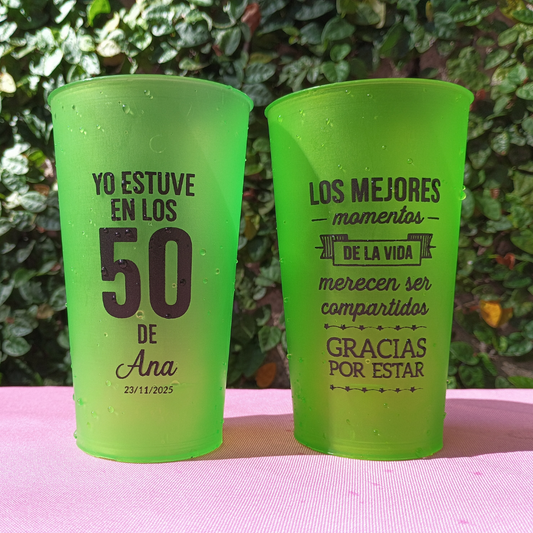 ♻️ Pack 500 Vaso diseño 300ML -Doble lado