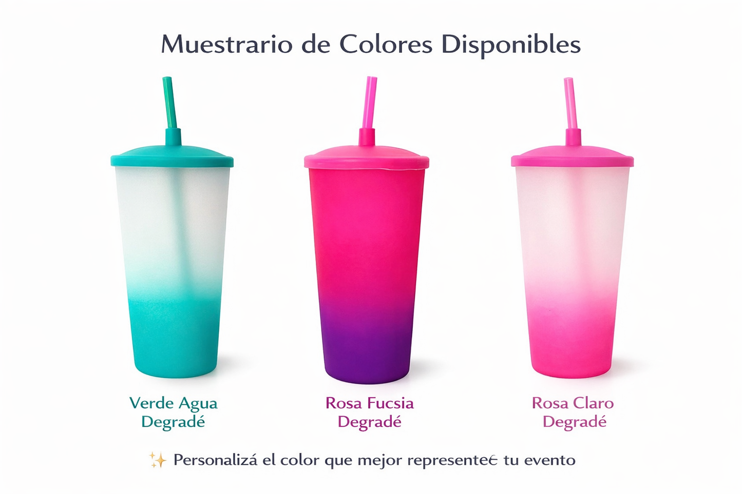 PACK 30 ⭐ Tapa y Sorbito  Degrade