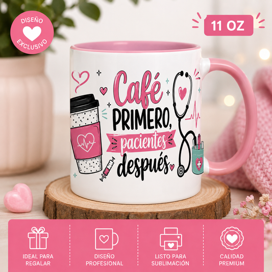 Plantilla Editable para Taza de Enfermera