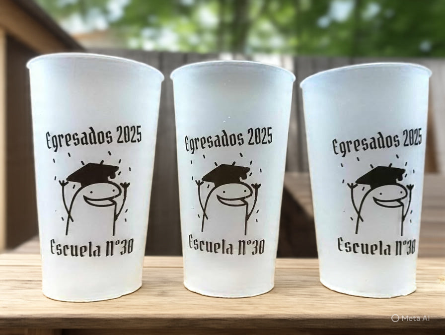 ♻️ Pack 30 Vaso diseño doble lado