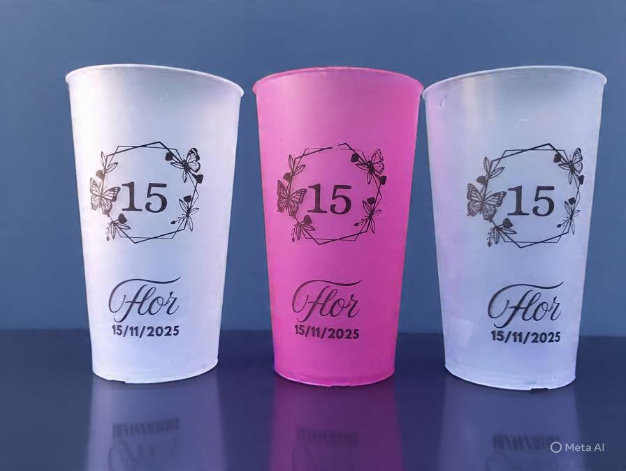 ♻️ Pack 30 Vaso diseño doble lado