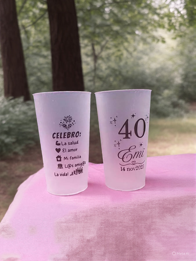 ♻️ Pack 30 Vaso diseño doble lado